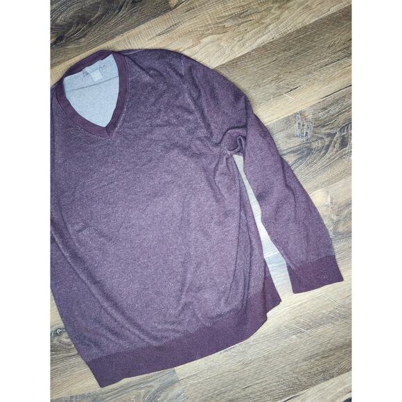 Daniel Cremieux Men’s V-Neck Sweater Size XL Burgundy Maroon Long Sleeve Pullove - Picture 8 of 12